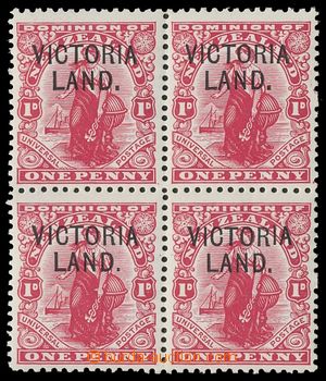 139798 - 1911 SG.A3, přetisk VICTORIA LAND. 1P karmínová (Nový Z