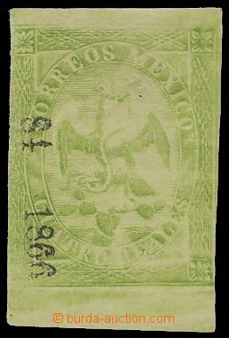 139830 - 1864 Mi.22III, Coat of arms 4R green, at top very small thin