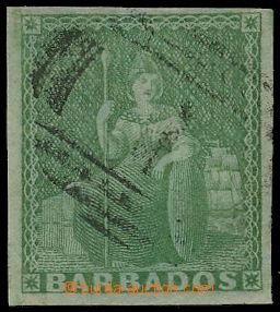 139846 - 1852 SG.1, Seated Britannia ½P yellow-green, certificat