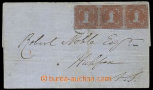 139849 - 1860 letter to Halifax with SG.1, Queen Victoria 1P brown-re