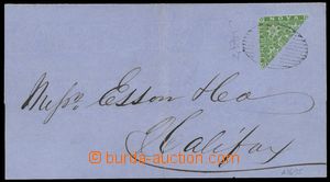 139850 - 1851 neúplný dopis do Halifaxu vyfr. zn. SG.5a, Heraldick