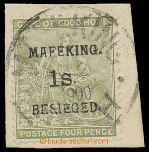 139870 - 1900 MAFEKING  SG.5, overprint 1Sh/4P, on cut-square with CD