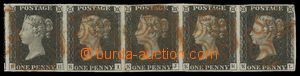 139876 - 1840 Mi.1b; SG.2, Black Penny, černá, TDIb, 5-páska písm