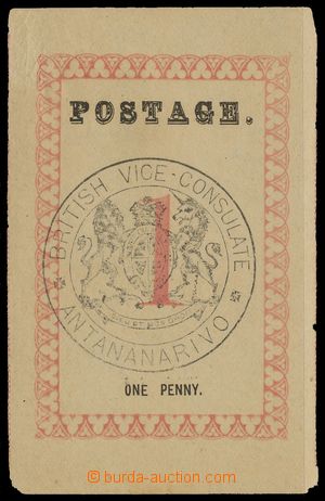 139928 - 1886 BRITISH CONSULAR MAIL  SG.14, 1P rose, type I. POSTAGE.