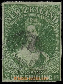 139953 - 1862-63 SG.86, Queen Victoria 1Sh dark green, tissue paper, 