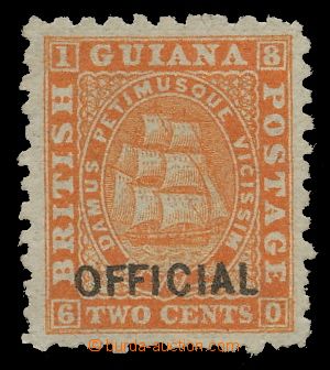 139967 - 1875 SG.O2, Plachetnice 2P oranžová, s přetiskem OFFICIAL