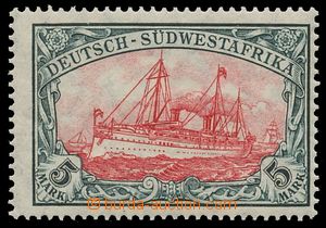 139973 - 1906 DEUTSCH-SÜDWESTAFRIKA  Mi.32Ab, Loď 5M zelenočerná 