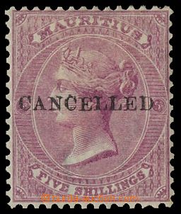 139974 - 1863 Mi.37a; SG.71, Queen Victoria 5Sh lilac, overprint CANC