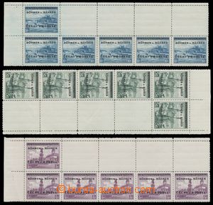139977 - 1939 Pof.17K, 18K, 19K, values 4 Koruna, 5 Koruna and 10K, c