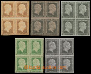 139984 - 1873 Mi.1-5NDII, Friedrich Wilhelm IV. 6Pf, 1-3Sgr, 4Pf, 4-b