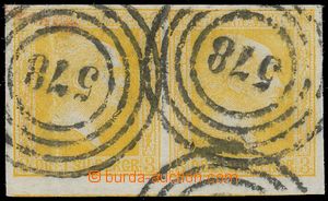 139988 - 1857 Mi.8, Friedrich Wilhelm IV., 3Sgr oranžově žlutá, 2