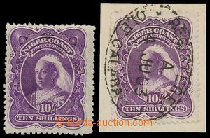 139998 - 1897 SG.74b, comp. 2 pcs of stamps Queen Victoria 10Sh brigh
