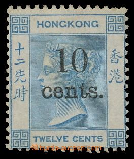 140011 - 1880 SG.25, Královna Viktorie 10c/12c světle modrá, pěkn