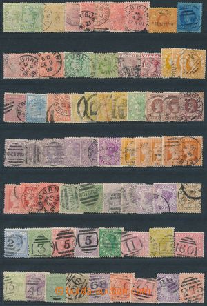 140034 - 1863-1900 selection of more than 80 pcs of stamps, almost al
