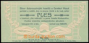140455 - 1929 FIREFIGHTERS / NOVÁ CEREKEV, ball invitation-card, nic