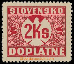 140598 - 1939 Alb.D9y, Postage due stmp 2 Koruna, with vertical grid,