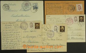 140658 - 1947-51 sestava 5ks celistvostí do Německa prošlých cenz