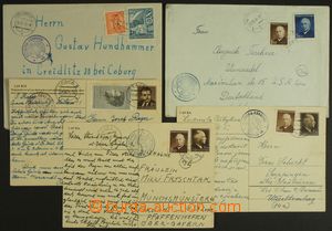 140662 - 1948-51 comp. 5 pcs of entires to Germany Us censorship, con