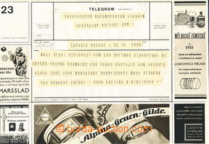141456 - 1936 telegram Čerekla č.23, česká mutace, tiskový údaj