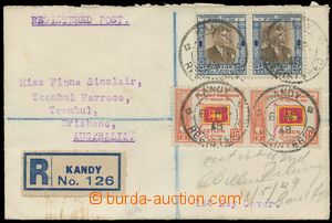 141617 - 1949 Reg letter to Australia with Mi.252, 255 (2x pair), CDS