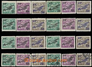 141618 -  Pof.L4-6, II. provisional air mail stmp., comp. of 8 comple