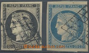 141827 - 1949 Mi.3, 4, Ceres, comp. 2 pcs of stamps 20C black and 25C