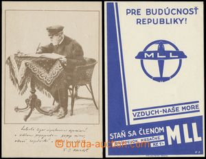 141852 - 1925 AVIATION  comp. 2 pcs of Ppc - Masaryk's air league, pr