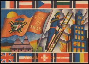 141857 - 1935 HASIČI / PODKARPATSKÁ RUS  propagační pohlednice s 