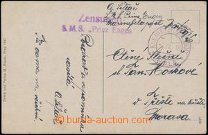141920 - 1919 S.M.S. PRINZ EUGEN  pohlednice na Moravu, fialové cenz