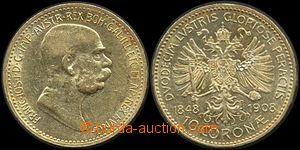 142000 - 1908 AUSTRIA-HUNGARY  Franz Joseph I. 10K, Au, Marschall, 1/