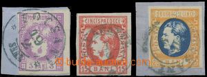 142037 - 1868-69 sestava 3ks klasických známek, Mi.18, 23 a 24, Kn