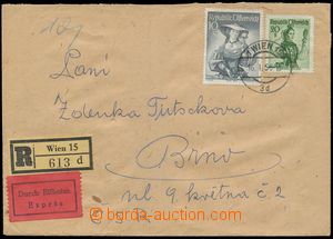 142133 - 1956 R+Ex-dopis do ČSR vyfr. zn. Mi.897, 926, Kroje 20gr+10