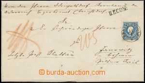 142168 - 1859 Reg letter to Bohemia two-sided with Mi.14 I, 15 I, CDS
