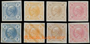142173 - 1899-1901 Mi.97-100, 101-104, Mercure, stamps with varnished