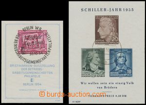 142344 - 1954-55 Mi.Bl.10X, aršík Filatelistická výstava v Berlí