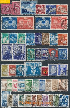 142365 - 1949-55 selection of more than 50 pcs of stamps from start o