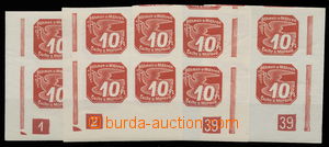 142369 - 1939 Pof.NV5, the first issue 10h, 4x lower corner bloks of 
