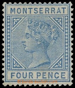 142549 - 1884 SG.11, Královna Viktorie 4P modrá, průsvitka CA, per