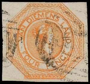 142567 - 1853-54 SG.10, Královna Viktorie 4P oranžová, TD 2; bezva