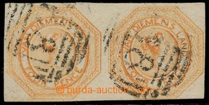 142568 - 1853 SG.8, Královna Viktorie 4p oranžová, 2-páska; TD 1;