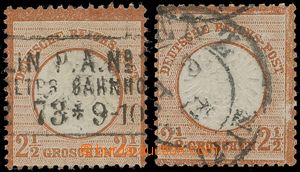 142624 - 1872 Mi.21, Orlice s malým štítem, 2x hodnota 2½Gr h