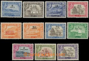 142648 - 1951 Mi.37-47; SG.36-46, Přetisk - nová měna, kompletní 