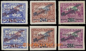 142680 -  Pof.L1-3, I. provisional air mail stmp., 2 complete set, 1x