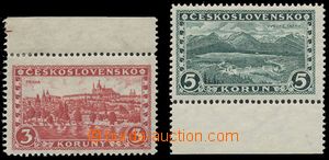 142707 - 1926 Pof.226x, Prague 3CZK red, parchment paper, P7, hinged 
