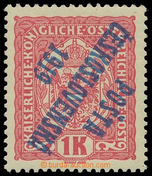142731 -  Pof.47Pp, Znak 1K červená, převrácený přetisk, zk. Gi