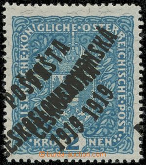 142738 -  Pof.48b Pd, Znak 2K světle modrá, žilkovaný papír, dvo