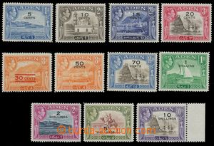 143043 - 1951 Mi.37-47; SG.36-46, overprint - new currency, complete 