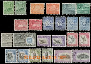 143047 - 1953 Mi.49-60, 62-74; SG.48-72, Elizabeth II., set 25 pcs of