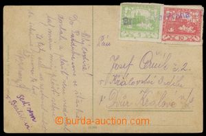 143106 - 1919 BRATISLAVA–PRAHA, postcard with Hradčany 5h+10h with