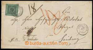 143127 - 1852 folded letter with Mi.3, Numerals 6 Kreuzer, five-circl